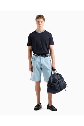 تیشرت سرمه ای مردانه رگولار Emporio Armani - کد 919766865