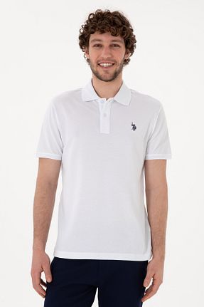 پولوشرت سفید مردانه پنبه ای U.S. Polo Assn. - کد 917843937