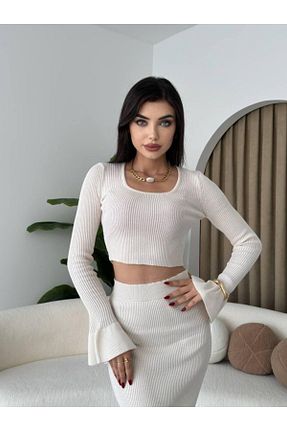 ست بالاتنه و پائین تنه بژ زنانه لیکرا Genel Markalar - کد 917949150
