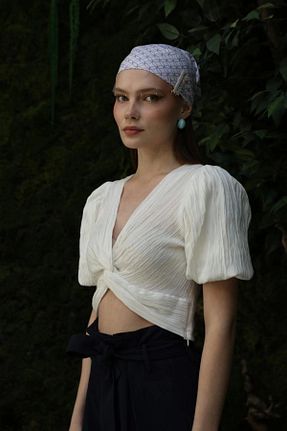 بلوز رنگی زنانه کتان Butik - کد 917848518