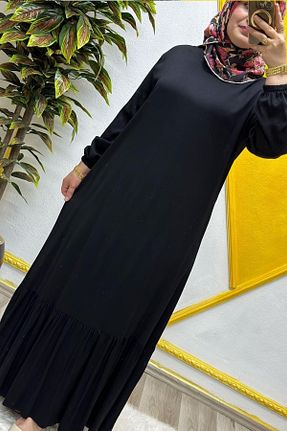 لباس حجاب مشکی زنانه سایز بزرگ Elmas Tesettür - کد 917945258