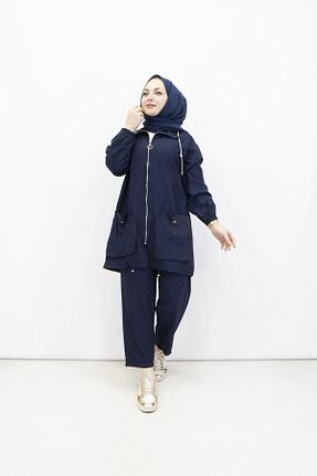 ست بالاتنه و پائین تنه سرمه ای زنانه بافتنی feray kaya - کد 917971564