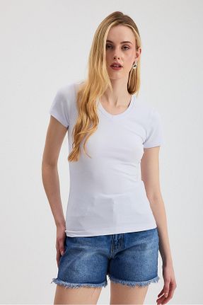 تیشرت سفید زنانه رگولار Rays - کد 898819631