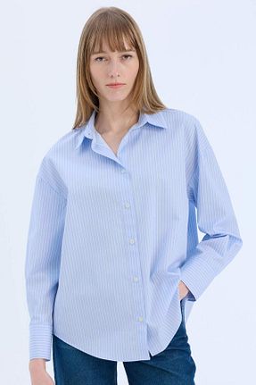 پیراهن آبی زنانه رگولار Defacto - کد 917944715