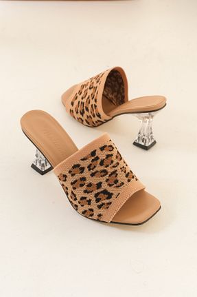 دمپائی بژ زنانه چرم مصنوعی Moda Değirmeni - کد 918071138