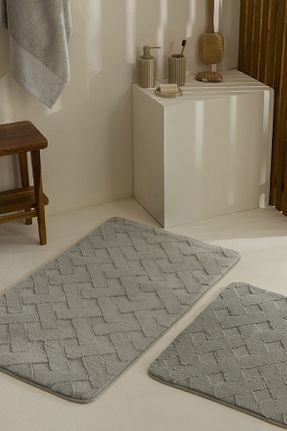 پادری حمام طوسی پلی استر Karaca Home - کد 877285892