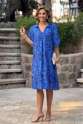 لباس آبی زنانه بافتنی Nevin Kaya Moda - کد 917959726