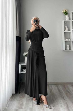 لباس حجاب مشکی زنانه Relaxed dipmoda - کد 919758388