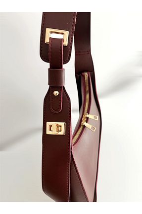 کیف دوشی زرشکی زنانه چرم مصنوعی Swaggo collections - کد 869392651