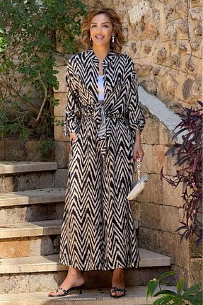 ست بالاتنه و پائین تنه بژ زنانه بافتنی Nevin Kaya Moda - کد 918236574
