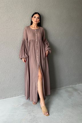 لباس قهوه ای زنانه بافتنی Seda Yalçın Atelier - کد 919760925