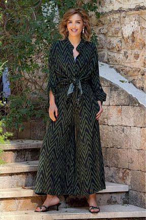 ست بالاتنه و پائین تنه خاکی زنانه بافتنی Nevin Kaya Moda - کد 918231216