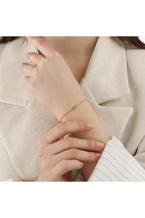 دستبند طلا طلائی زنانه 14 عیار Siora Jewelry - کد 906410539