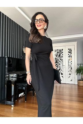 لباس مشکی زنانه بافتنی Atelier Derin - کد 919721536