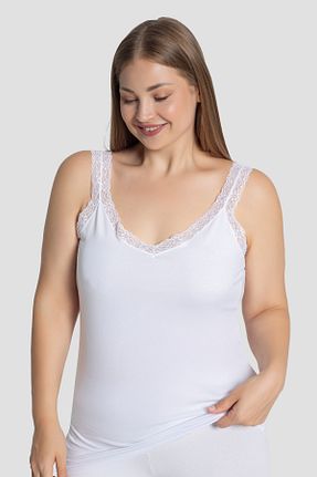 رکابی سایز بزرگ سفید زنانه سایز بزرگ Arma Yıldız - کد 841573197