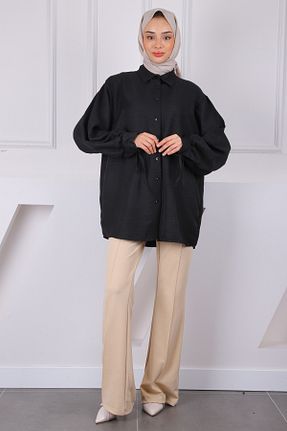 تونیک حجاب مشکی زنانه مخلوط پلی استر İmajButik - کد 919731350