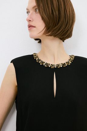 بلوز مشکی زنانه ساده adL - کد 918600370