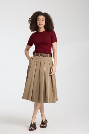 بادی زرشکی زنانه یقه دوچرخه E&M Tekstil - کد 920777476