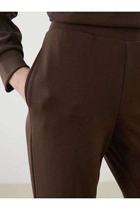 شلوار کرمگن قهوه ای زنانه رگولار LC Waikiki - کد 919782814