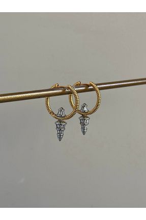 گوشواره جواهر زرد روکش طلا Serenity Atelier - کد 917908570
