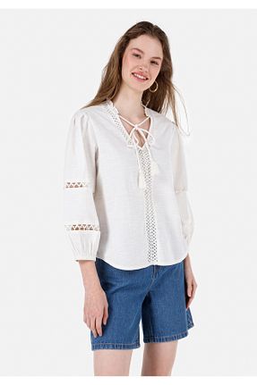 بلوز سفید زنانه ساده Colin’s - کد 825536740