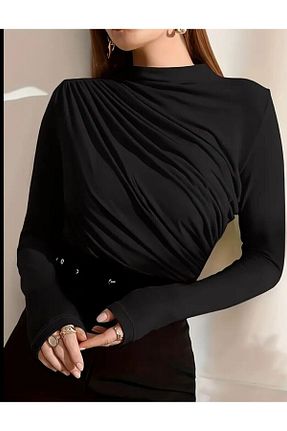 بلوز مشکی زنانه ساده peri tower - کد 882453503