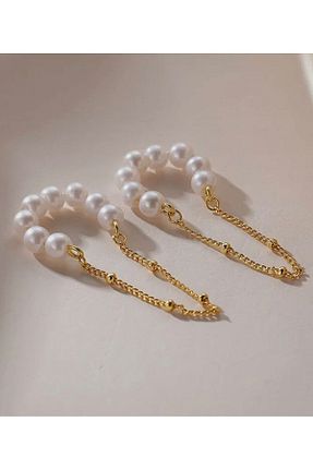 گوشواره غضروفی جواهر طلائی زنانه مروارید monalisatoka - کد 836844357