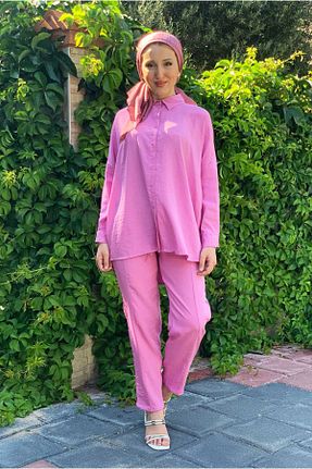 ست گرمکن حجاب صورتی Relaxed Moda Rosa - کد 920842258