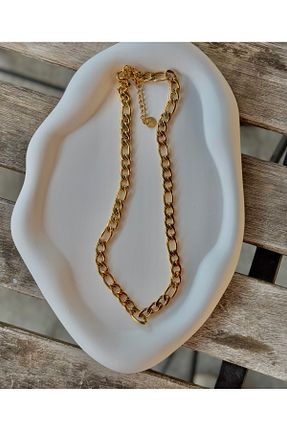 گردنبند استیل ( فولاد ) طلائی زنانه استیل (فولاد) S D - کد 919854215