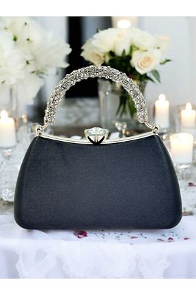 کیف مجلسی مشکی زنانه پارچه ای Biçanta - کد 919867767