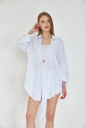 کیمونو و کافتان سفید زنانه %100 پنبه SevdeUgur - کد 825834175