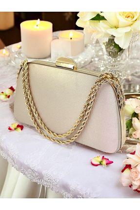 کیف مجلسی بژ زنانه پارچه ای Biçanta - کد 919880386