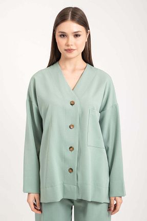 ست بالاتنه و پائین تنه سبز زنانه بافتنی Hatun Atila - کد 919877169