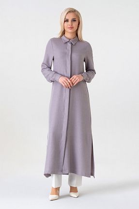 تونیک حجاب طوسی پلی استر Fashion Showcase - کد 920882808