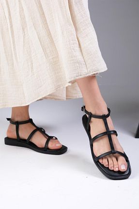 صندل مشکی زنانه پاشنه تخت Mio Gusto - کد 919912577
