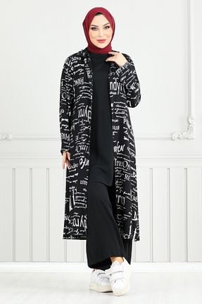 ست بالاتنه و پائین تنه حجاب مشکی زنانه رگولار ModaMerve - کد 920889375