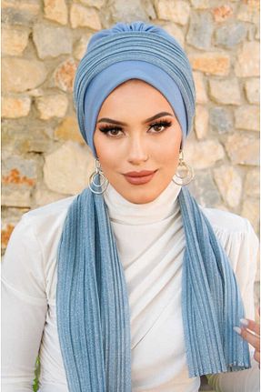 کلاه شنای حجاب آبی زنانه Aişe Tesettür - کد 919921538