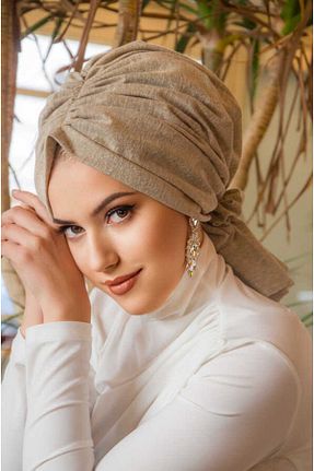 کلاه شنای حجاب قهوه ای زنانه Aişe Tesettür - کد 904102968
