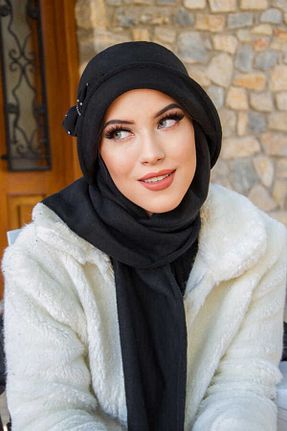 کلاه مشکی زنانه پنبه ای Aişe Tesettür - کد 871358858