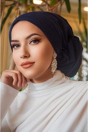 کلاه شنای حجاب سرمه ای زنانه Aişe Tesettür - کد 904114822