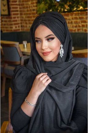 کلاه شنای حجاب مشکی زنانه Aişe Tesettür - کد 851032459