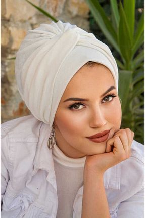 کلاه شنای حجاب سفید زنانه Aişe Tesettür - کد 838868127