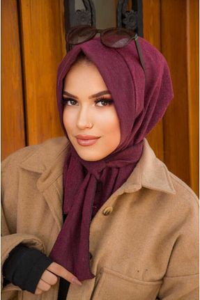 روسری زرشکی Aişe Tesettür - کد 891520288