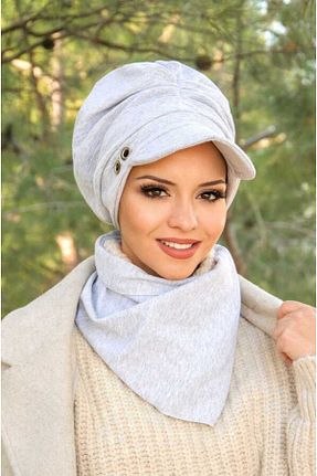 کلاه طوسی زنانه Aişe Tesettür - کد 886718001