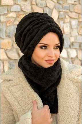 کلاه مشکی زنانه Aişe Tesettür - کد 887357410
