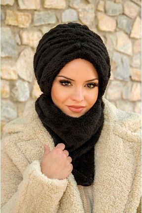 کلاه مشکی زنانه Aişe Tesettür - کد 887357410