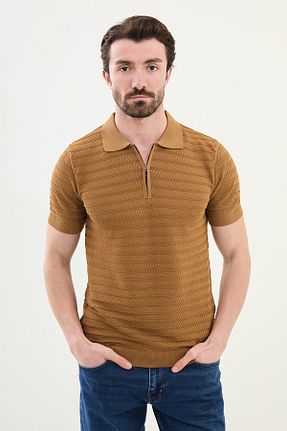 پلیور قهوه ای مردانه ساده Mcr - کد 919960353