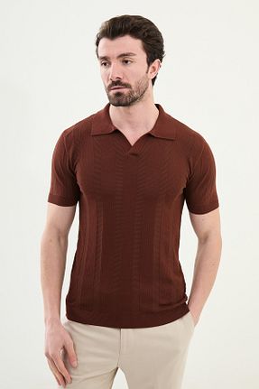 پلیور نارنجی مردانه اسلیم فیت Mcr - کد 919960249