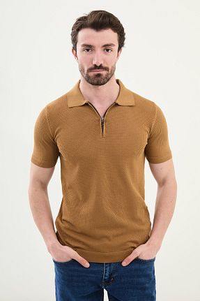 پلیور قهوه ای مردانه اسلیم فیت Mcr - کد 919960379