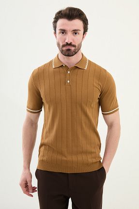 پلیور قهوه ای مردانه اسلیم فیت Mcr - کد 919960078